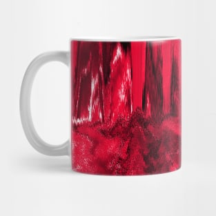 Melted Glitch Red Mug